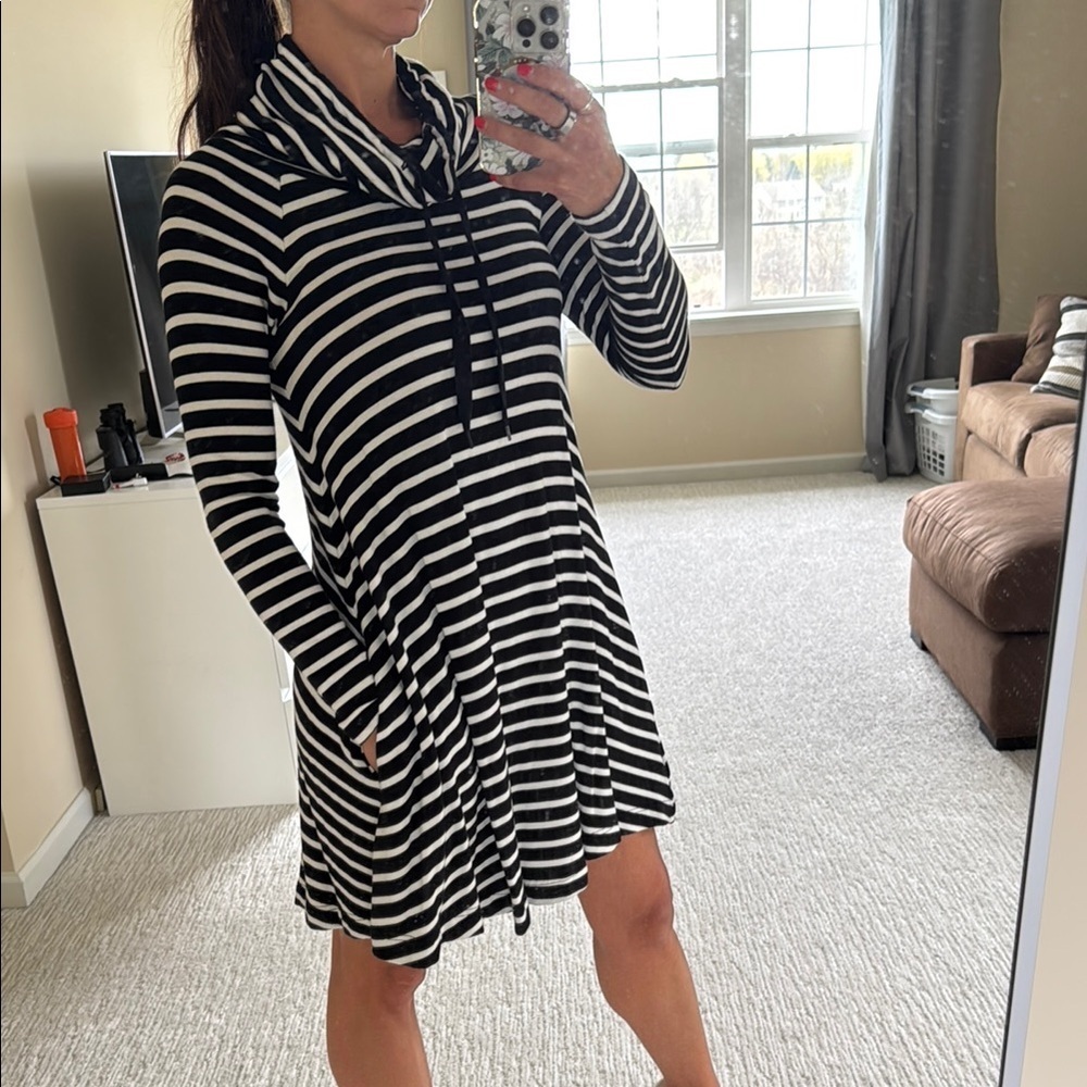 Lou & grey Striped Black and White Women's Dress